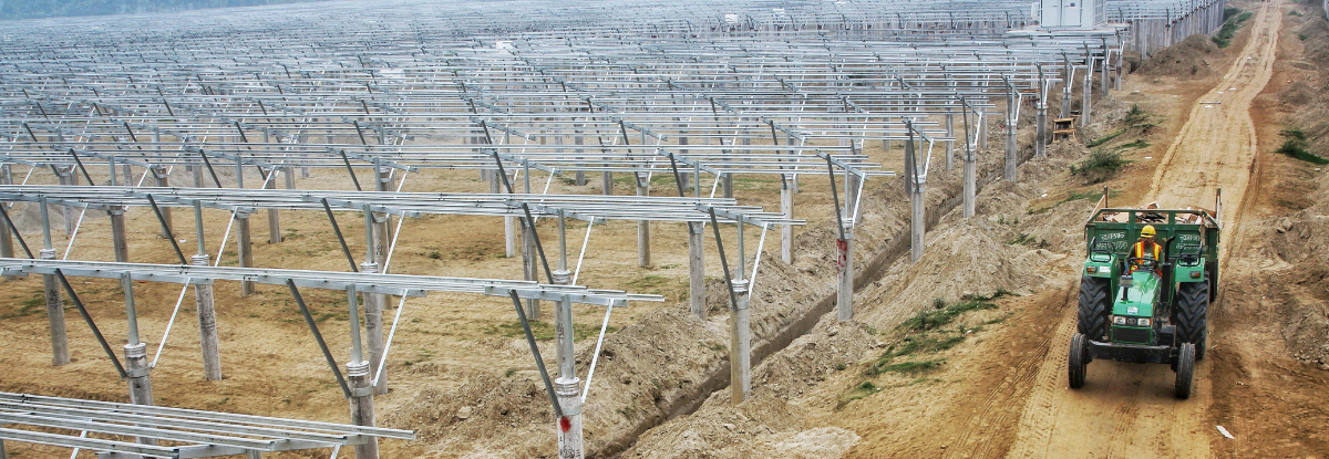 Solar farm under construction